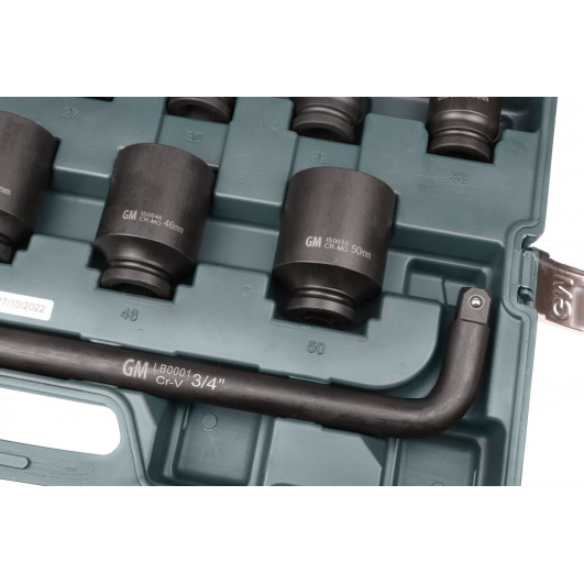 Набор ударных торцевых головок GUT MEISTER 3/4" 13 предметов GM01013 – Cr-Mo