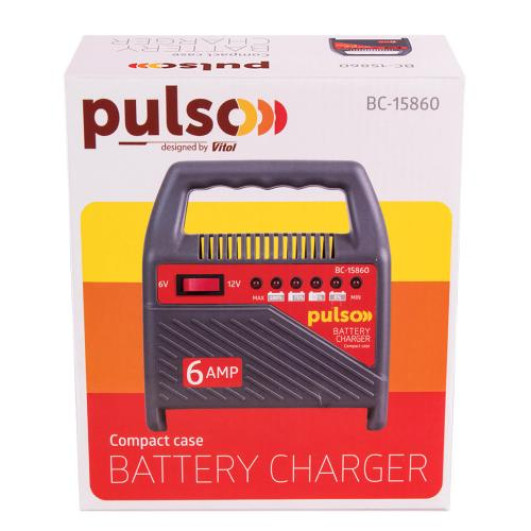 Зарядний пристрій PULSO BC-15860 6&12V/6A/15-80AHR/світлодіодн.індик. (BC-15860)