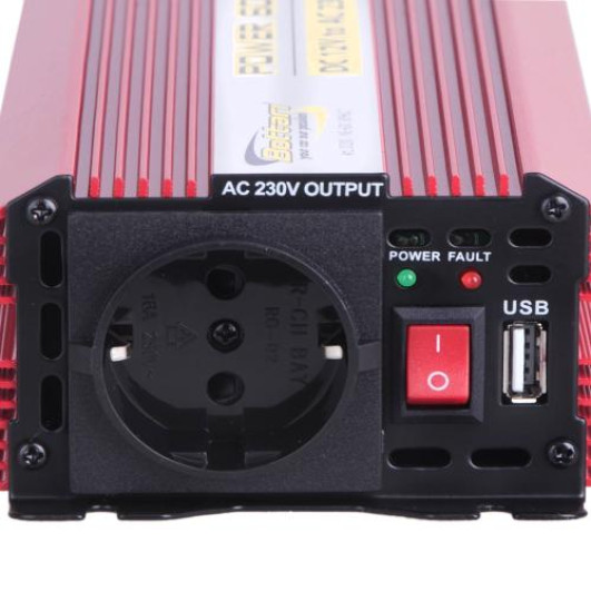 Інвертор напруги DC 12V-AC 230V 600W "POWER-600" (30200-IS)