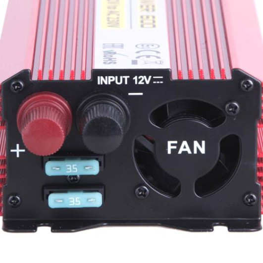 Інвертор напруги DC 12V-AC 230V 600W "POWER-600" (30200-IS)