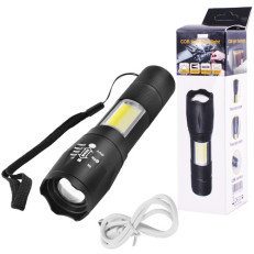 Ліхтар діодний Police BL-1831-T6+COB, ЗУ micro USB, вбудований акумулятор, zoom, ремінець (BL-1831-T6+COB)
