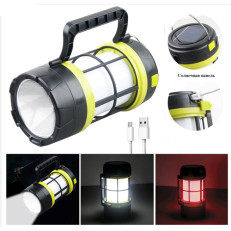 Ліхтар переносний 910-LED+COB (white+red), power bank, Li-Ion акумулятор, сонячна батарея, ЗУ microUSB, Box (910-LED+COB)