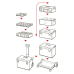 Ящик для инструментов QBRICK SYSTEM ONE 200 2.0 PROFI RED ULTRA HD Размер : 585 x 385 x 190