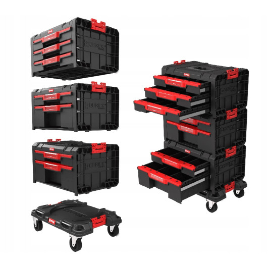 Набор ящиков QBRICK SYSTEM PRO SET мобильный шкаф (Drawer Workshop) 525 x 345 x 885