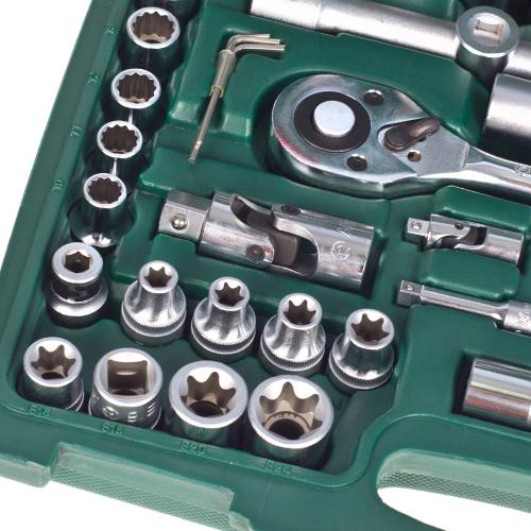 Набір торц. головок професійний 1/4"DR4-14мм та 1/2"DR10-32 мм,108 предм (TK-108) HANS (TK-108)