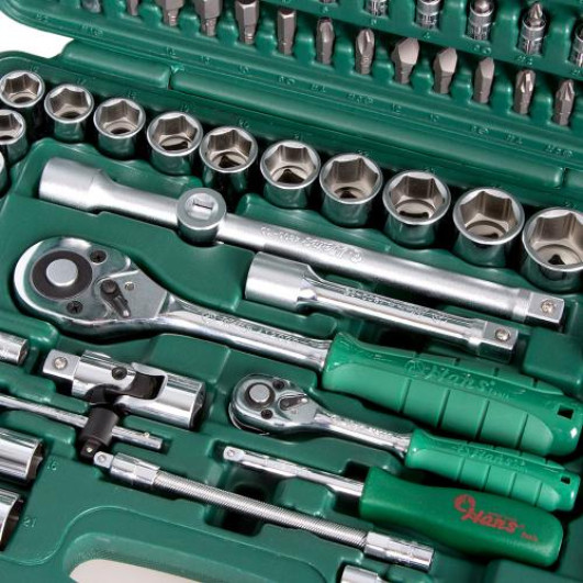 Набір торц. головок професійний 1/4"DR4-14мм та 1/2"DR10-32 мм,94 предм(TK-94) HANS (TK-94)
