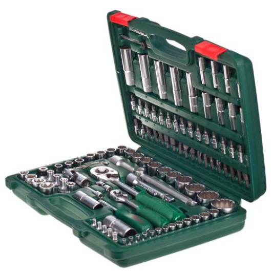 Набір торц. головок 1/4"DR4-14мм та 1/2"DR10-32 мм,108 предм(12 г) HANS (TK-108 R2)
