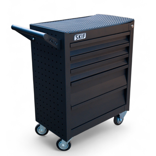 Инструментальная тележка СКИФ 27″ Black (680 мм) с 5 ящиками SKIF275B Инструментальная тележка СКИФ 27″ Black (680 мм) с 5 ящиками SKIF275B